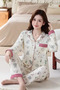 Two Pieces Top And Bottom Loungewear Womens Pajama Set 2 Pieces Sleepwear Set - 4