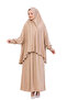 Two Piece Prayer Dress – Long Cotton Hijab Clothing Abaya & Headscarf Set - 2