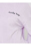 Lilac Self Striped Fleece Long Sleeve Top and Pyjama Set - 3