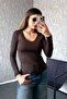 Women's V-Neck Long Sleeve Blouse 22132