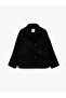 Long Sleeve Double-Breasted Collar Buttoned Pocket Boucle Coat - 3