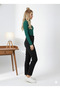 Women's Drawstring Long Sleeve Body Dress - 2