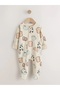 100% Cotton Ecru Breakfast Club 2.5 Tog Cotton Baby Sleeping Bag - 3