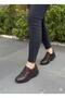 Brown Leather Padding Velcro Women's Shoes