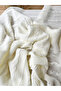Knitwear Single Layer Baby Blanket Cream 90×100 Cm-Chain Patterned - 2
