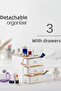 3-Piece Jewelry, Makeup and Cosmetics Organizer Drawer, Office Desktop Organizer Drawer Shelf - 2