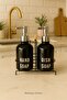 Set of 2 Glass Soap Dispensers – White with Metal Pump (Hand Soap + Dish Soap) - 2