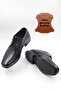Men's Genuine Leather Inside and Outside Leather Black Laced Classic Casual Shoes