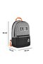 Double Compartment Unisex School Backpack Gray-Black / 03857 - 5