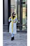 9981 - Double Color Hijab Trench Coat Blue - 4