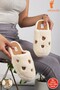 Unisex Women's Teddy Bear Pattern Fluffy Dowry Bundle House Slippers Non-Slip Sole House Slippers