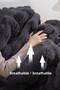 Fur Bedspread Double Filled Plush Soft Rabbit Hair Quilt 3 Piece Lory Anthracite Smoked - 3