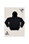 Street Style Special Design Back Printed Black Hooded Unisex Sweatshirt 5050-57S - 2