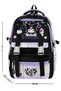 Korean Style Plaid Thermal School Backpack Set for Girls with Lunchbox and Pen Holder - 2