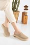 Nova Women's Genuine Leather Suede Closed Toe Cool Elastic Detail Comfort Sole Comfortable Clogs Daily House Slippers - 4