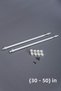 30 - 50 Cm Adjustable Brizing Rod, 2 Aluminum Curtain Pipes, 4 Heads - 3