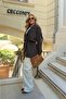 Bitter Brown Oversize Off Shoulder Short Trench - 9580 - 6