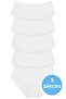 Women's High-Waisted 100% Cotton 5-Pack Corded Fabric Bato Briefs Women's 5-Pack Briefs - 4