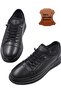 Men's Inner Outer Khaki Leather Ultra Comfortable Stitched Black Daily Shoes
