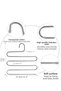 5 Tiers Metal Pants Hanger Clothes Rack Clothes Scarf Scarf Towel Tie Closet Organizer - 2