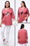 Large Size New Season Comfortable Model Sequined Embroidered Half Sleeve Sequined Mother's 4 Seasons Blouse - 2