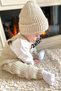 Baby Girl&Boy Pocket Detailed Thessaloniki Knitted Hat with Adjustable Straps - 3
