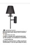 Eslem Decorative Black Metal Modern Wall Sconce with Black Rope Hat for Indoor Use - 3