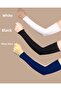3 Pairs of Sleeveless Tops in Black, White, and Navy Blue, Made of Comfortable Lycra Fabric. - 5