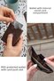 Valencia Brown Coin Pocket Unisex Genuine Leather Rfid Protection Men Women Wallet - 6