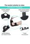 Yoga Stretching Strap,Black Ankle Auxiliary Stretcher, Fitness Leg Stretcher Yoga Belt (7 Loops) - 2