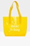 Yellow Women's Beach Bag Printed Transparent Beach Bag M000007257
