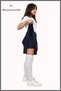 Girl's School Skirt Navy Blue High Waist School-Game-Sports-Work Skirt with Fixed Shorts Inside - 8