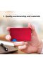 Rfid Protected Aluminum Metal 20 Card Capacity Slim Lightweight Secure Card Holder Red - 8