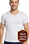 Men's Shaping Tank Top Chest Gynecomastia and Belly Tummy Slimming Fit Look Short Sleeve