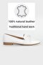Women's White Genuine Natural Leather Ballerinas, Size 36-41 - 6