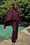 100% Linen Plain Burgundy Trousers - 5