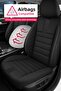 Dark Carbon Thai Feather Universal Car Seat Cover - 5 Seats Full Set - 3
