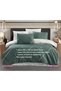 Reflection Darkgreen Ranforce Ligt Double Duvet Cover Set - 3