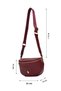 Burgundy Women's Waist Bag Us25596 - 7