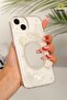 iPhone 13/14/15 Case 3D Butterfly Rose Pattern Mirrored Glitter Transparent Design Silicone Cover - 6