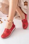 Loyd ( 100% ) Genuine Leather Comfortable Women's Ballerinas-red - 4