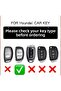 For Hyundai Bayon Elantra Ix35 I20 I30 I40 Accent Key Case Cover Without Sustas Black-Silver - 4