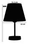 Black modern double bedroom lampshade black footed table lamp - 2
