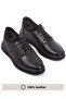 Black - Genuine Leather, Laceless Leather Men's Sneaker Shoes