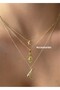 Set of 3 Cowboy Boots Star Detail Gold Women's Necklace - 2
