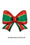 Red Green Ribbon Bow Foil Balloon 70-55 cm