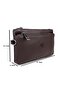 Men's Brown Bracelet Belt Thin Portfolio Hand Bag - 3