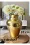 Gold European Style Decoration Glass XL Size 31 cm Linda Vase - 2