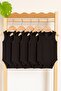 5-Piece Black 100% Cotton Strappy Baby Snap Fastener Tank Top Bodysuit