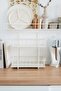 Rustic Double Layer Cream Metal Stand - 4
